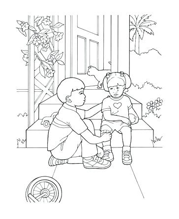 364x447 Helping Others Coloring Pages