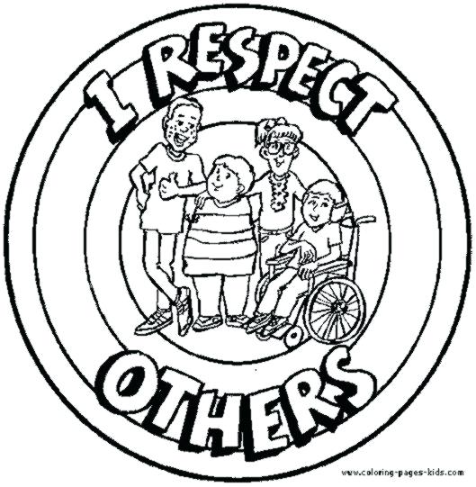 529x541 Helping Others Coloring Pages Respect Others Coloring Pages