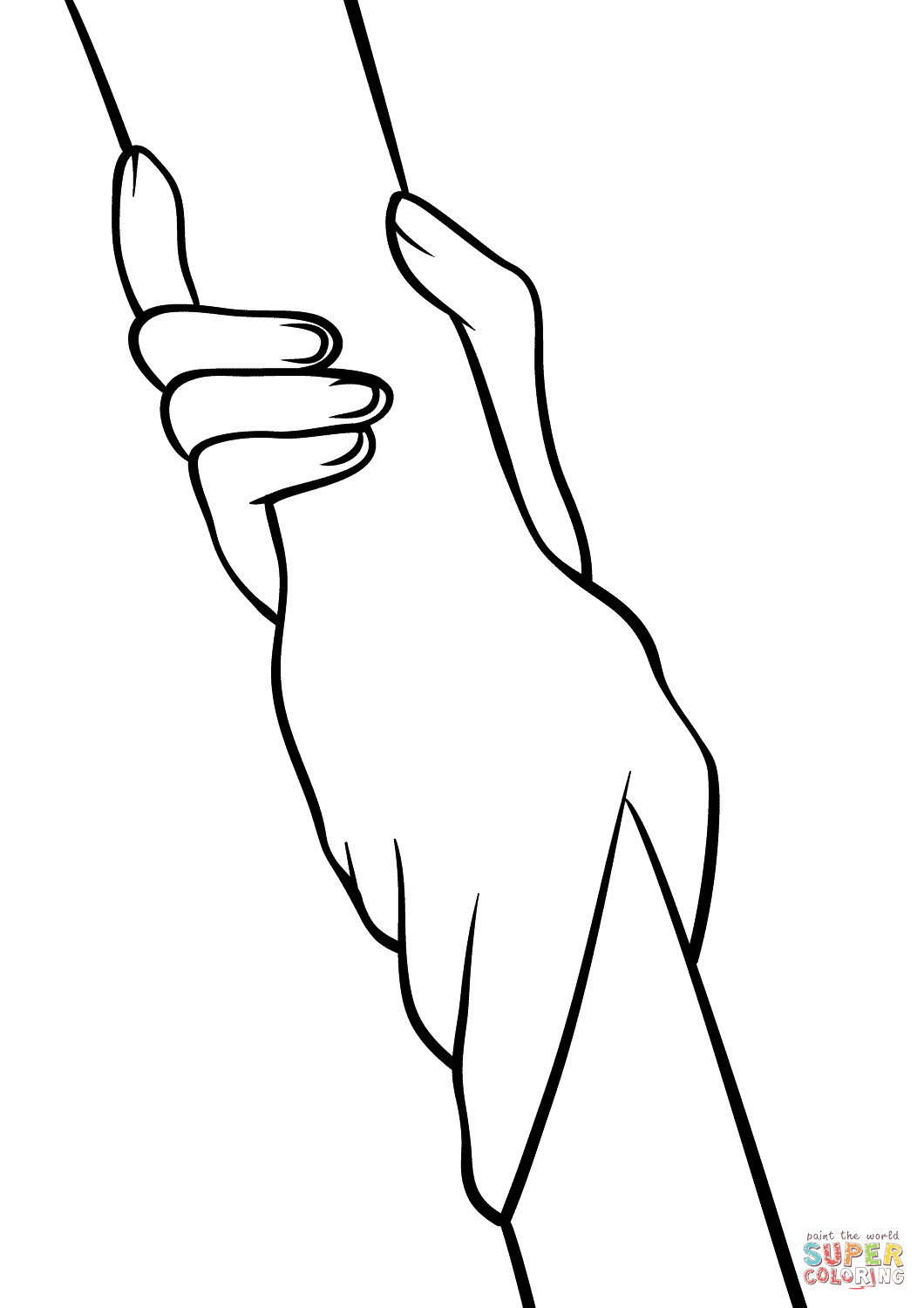 1060x1500 Helping Hands Coloring Page Free Printable Pages Remarkable Hand