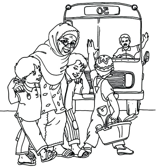 600x646 Helping Others Coloring Pages Helping Others Cross The Street