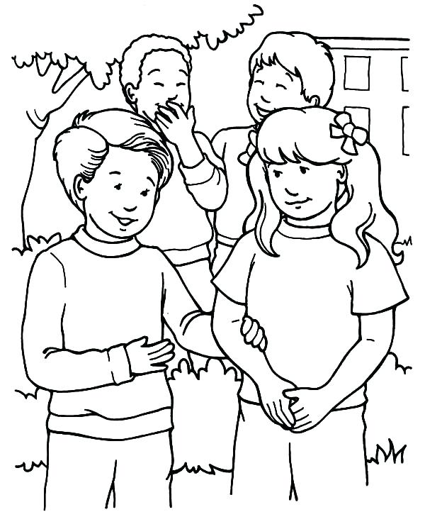 600x722 Helping Others Coloring Pages Helping Others With Friends Coloring