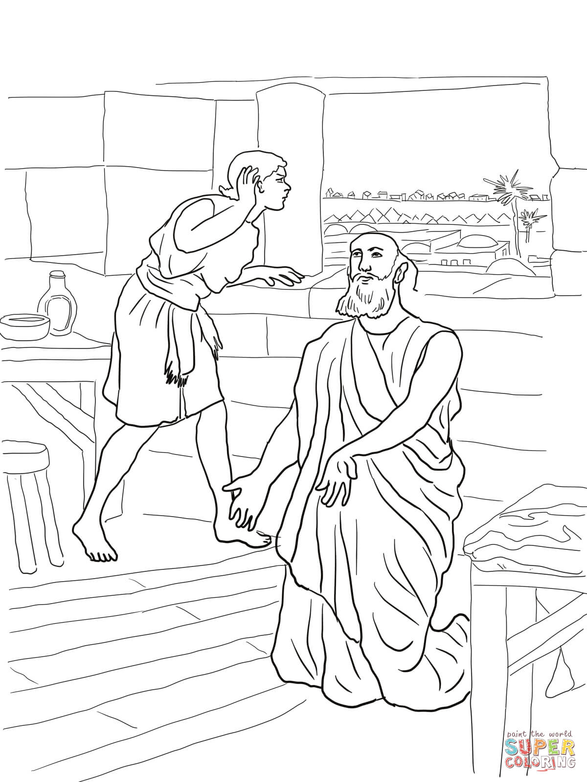 1200x1600 Elisha Helps A Widow Coloring Page