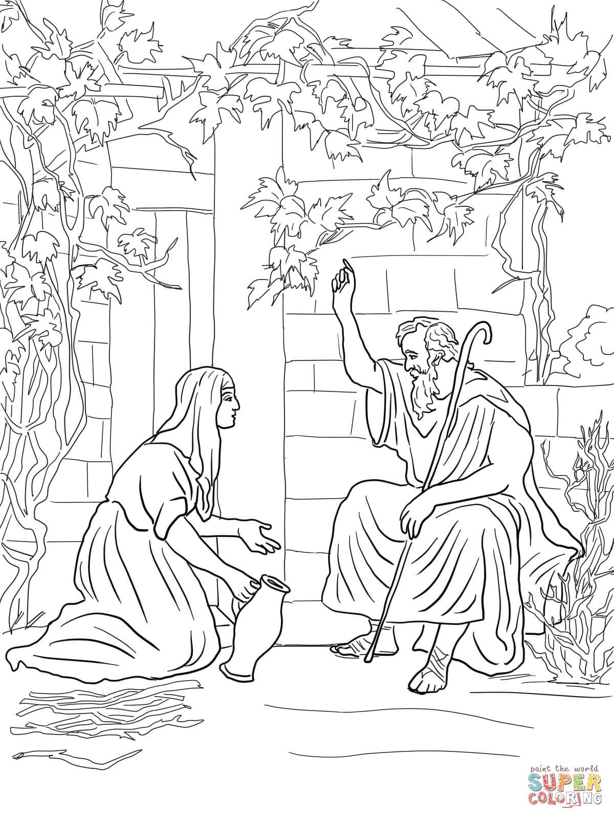1200x1600 New Elisha Helps A Widow Coloring Page Free Printable Pages