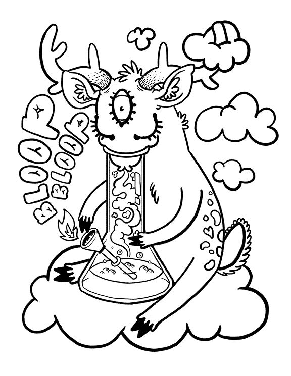 576x745 Weed Coloring Pages