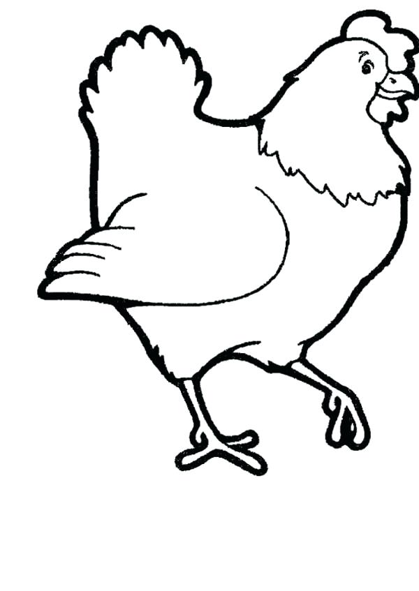 600x847 Hen Coloring Page