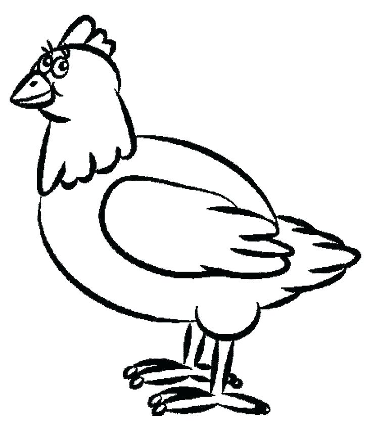 736x865 Hen Coloring Pages Coloring Pages Chickens Hen Free Coloring Page