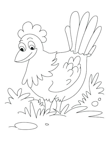 420x543 Hen Coloring Pages Hen Coloring Pages Drawing Hen Hen Coloring