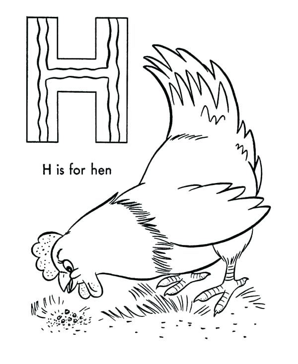 600x734 Little Red Hen Coloring Pages Little Red Hen Coloring Page