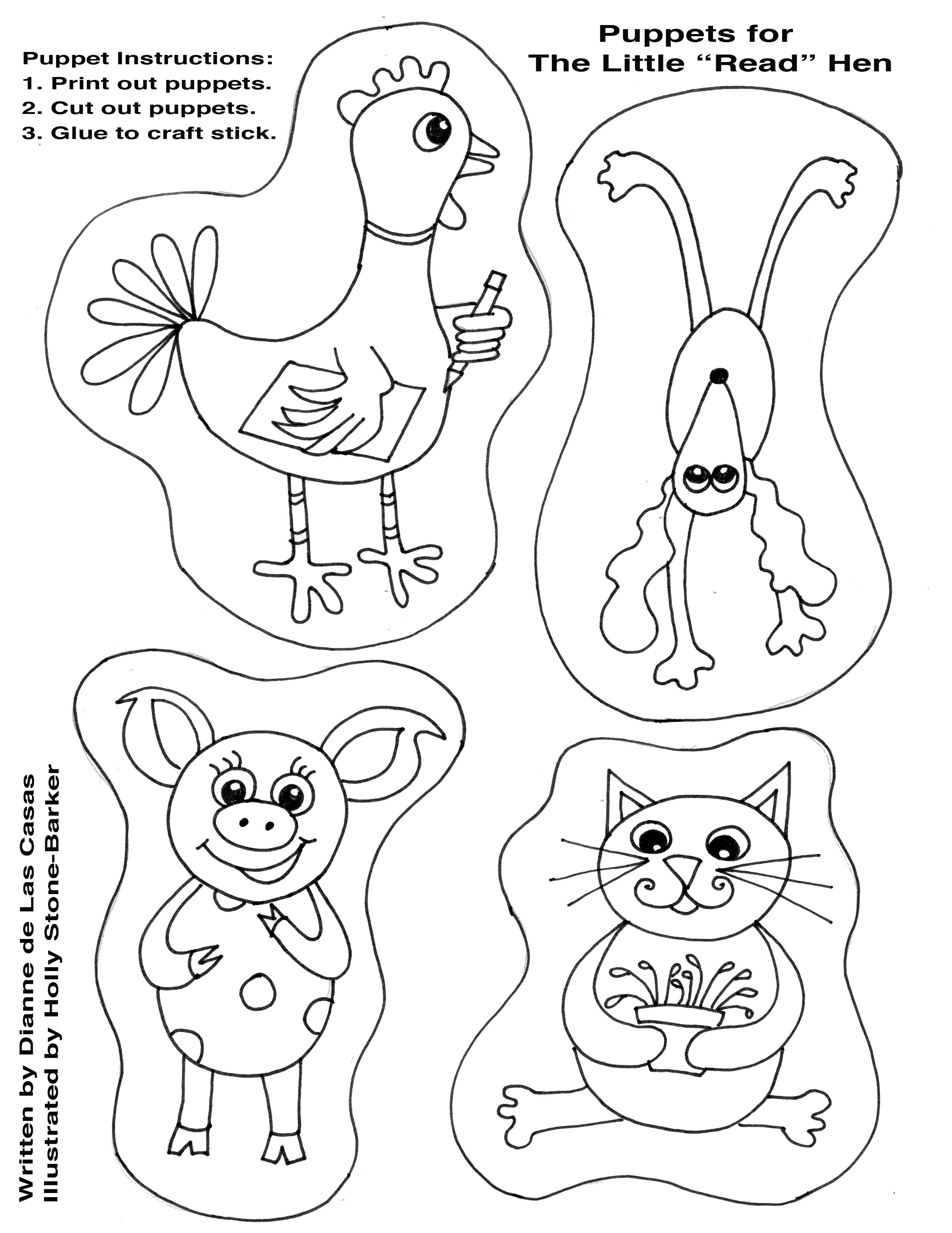 2550x3300 Skill The Little Red Hen Coloring Page Full Rex Pages For Kids