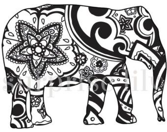 340x270 Animal And Pets Floral Coloring Page Book Digital Printable
