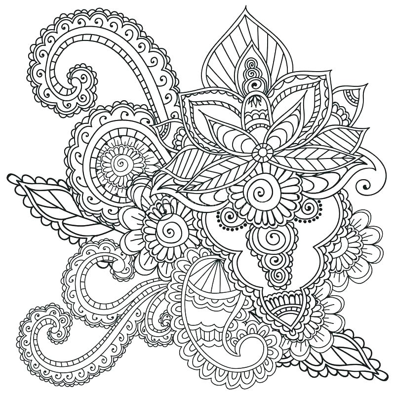 800x800 Henna Coloring Pages Art Colouring Design Flowers Book Best H