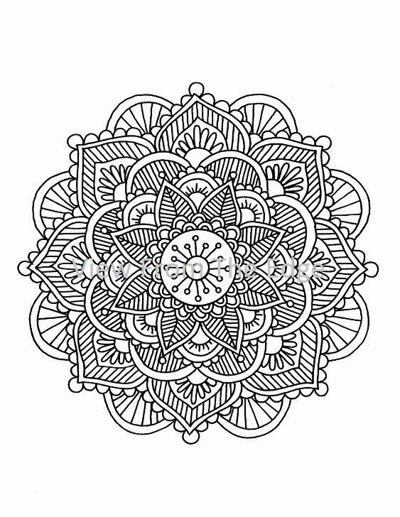 563x728 Mandala Coloring Page Mehndi Henna Printable Pdf