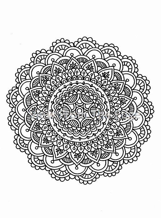 514x697 Mandala Coloring Page Mehndi Henna Printable Pdf