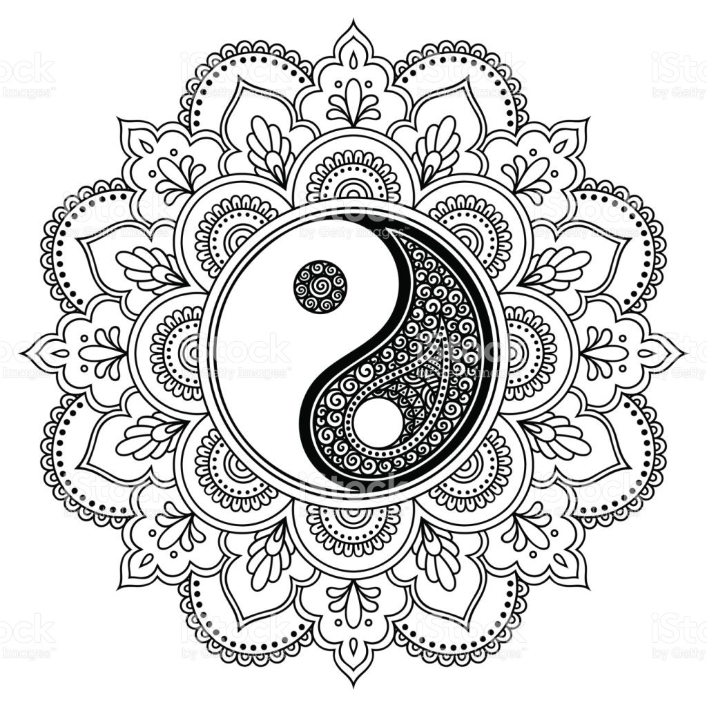 1024x1024 Yin Yang Coloring Pages Coloring Pages Stunning Mandala