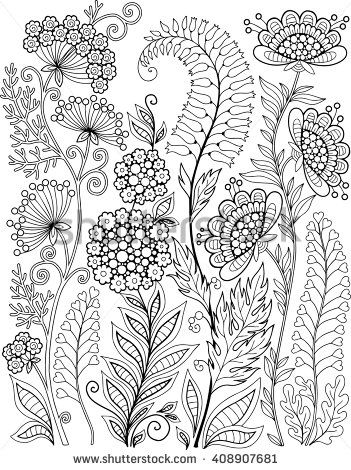 351x470 Coloring Book For Adults For Meditation And Relax Decorative Wild