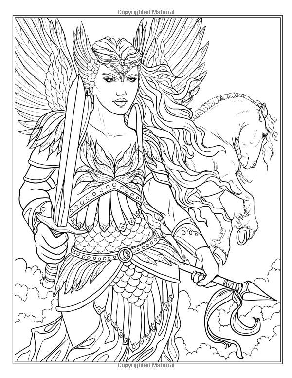 600x776 Pro Dragon And Unicorn Coloring Book, Fantasy
