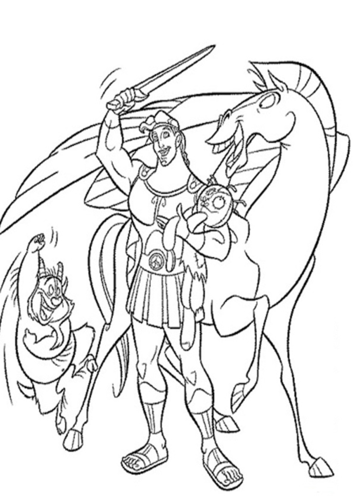 1127x1592 Hercules Coloring Pages Disney Craft