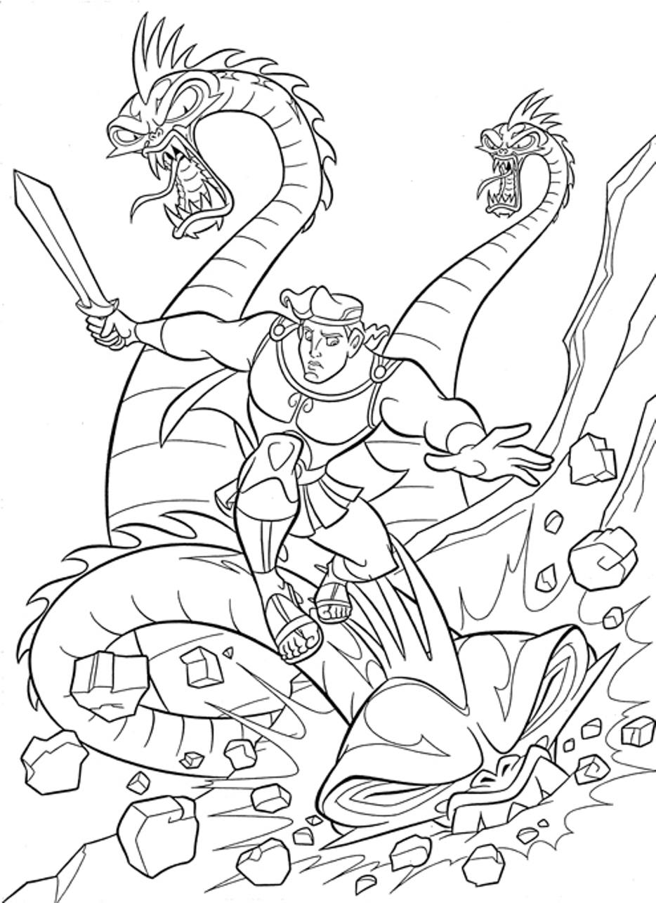 934x1285 Hercules Coloring Pages Disney The Great Hercules Cartoon