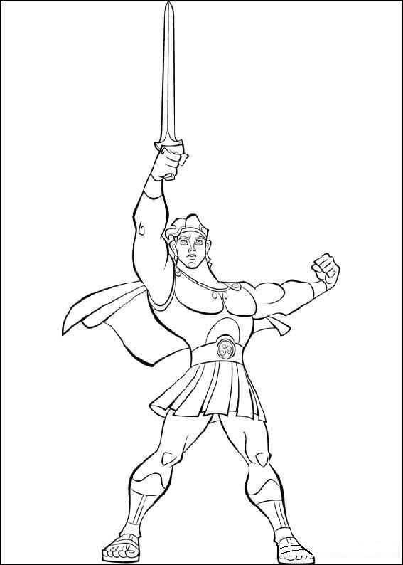 567x794 Hercules Coloring Page