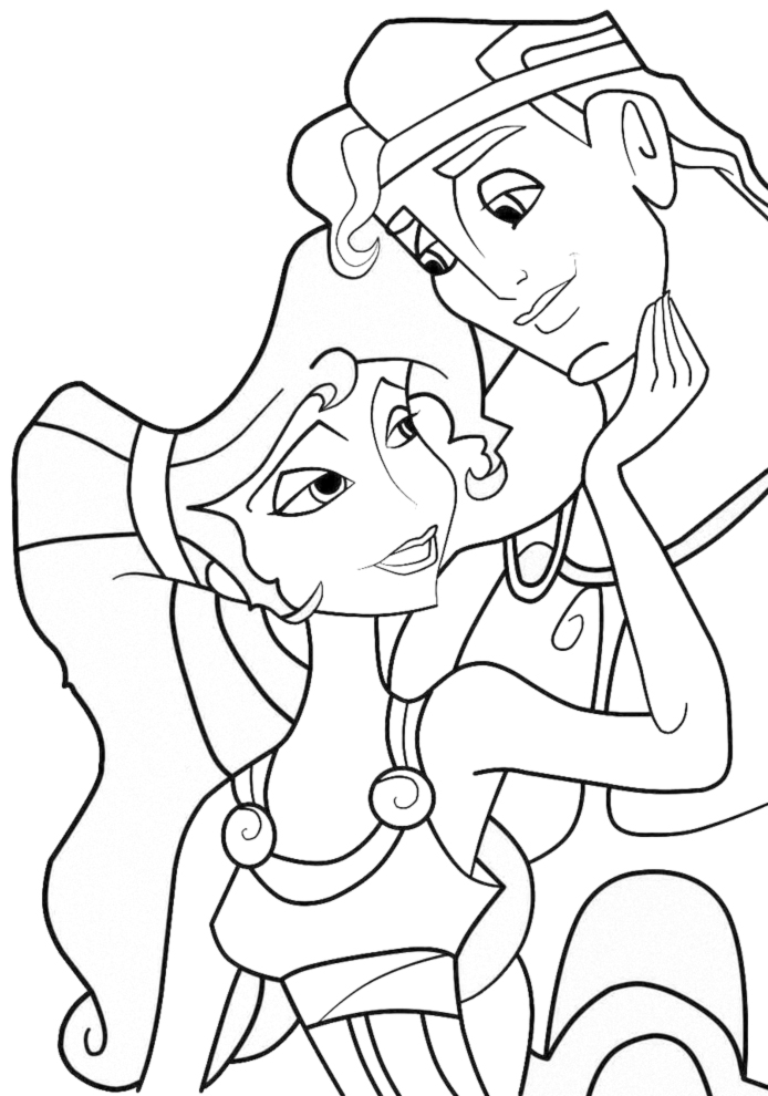 694x990 Hercules And Meg Coloring Pages