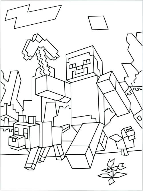 500x667 Minecraft Printable Coloring Pages Best Of Minecraft Herobrine