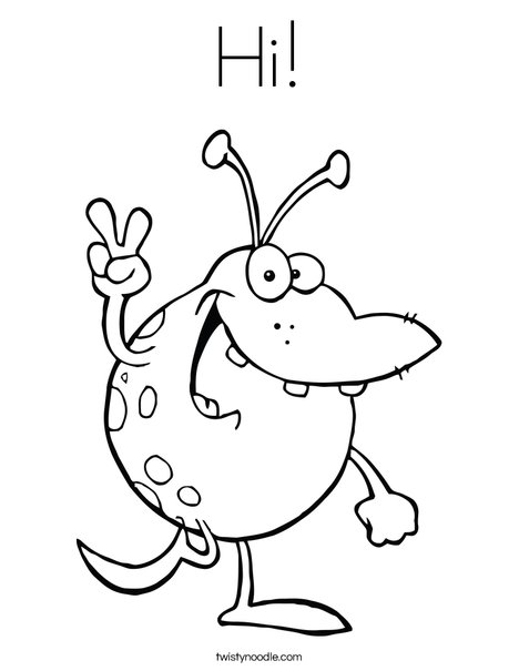 468x605 Hi Coloring Page
