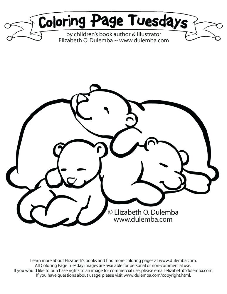 773x1000 Hibernating Bear Coloring Page Coloring Page Sleeping Bears