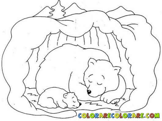 530x395 Hibernation Bear Colouring Pages Art Lessons