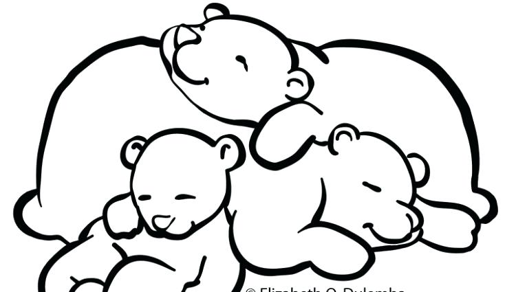 750x425 Sleeping Bear Coloring Page Simplistic Sleeping Bear Coloring Page