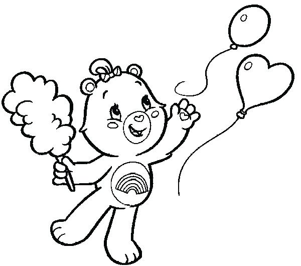 600x530 Bears Coloring Pages Hibernating Bear Coloring Page Care Bear