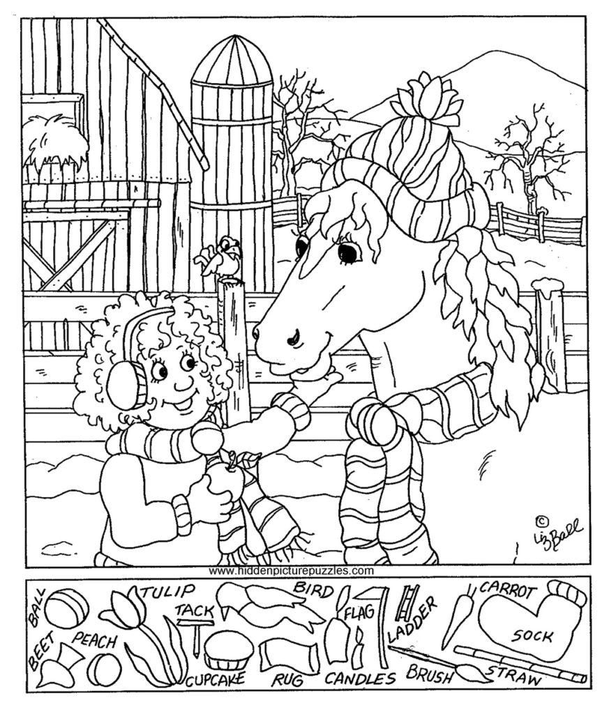 873x1024 Hidden Picture Coloring Pages