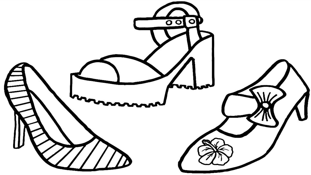 1280x720 How To Draw Woman High Heels For Kids Art Coloring Pages