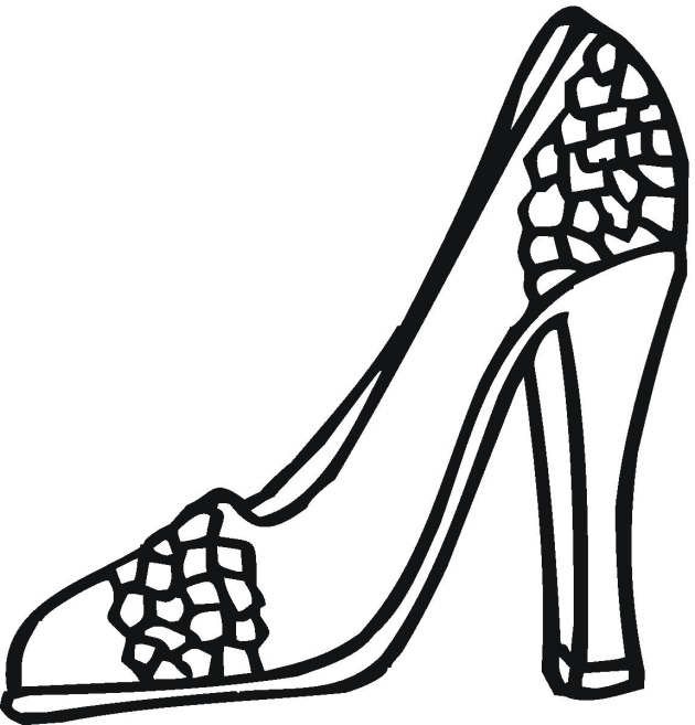630x657 High Heel Coloring Page Download