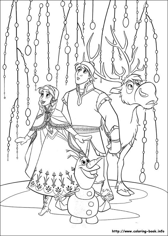 567x794 Disney Frozen Coloring Pages For Christmas