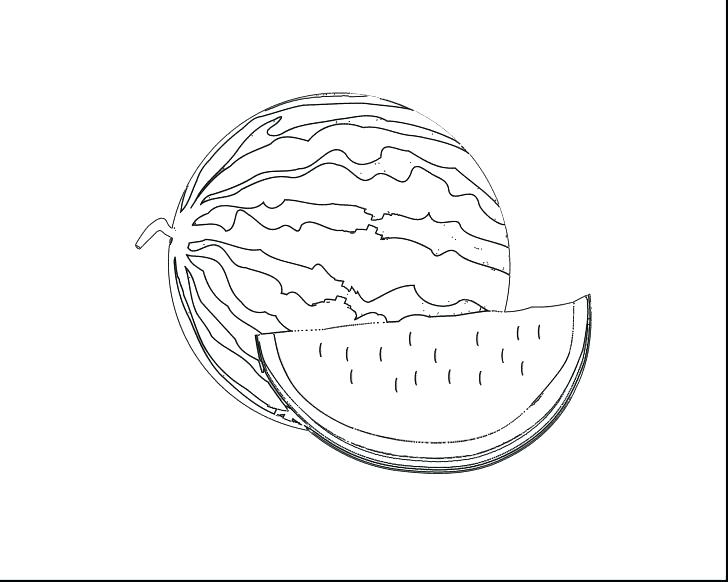 728x582 Coloring Pages Watermelon Watermelon Coloring Page Medium Size