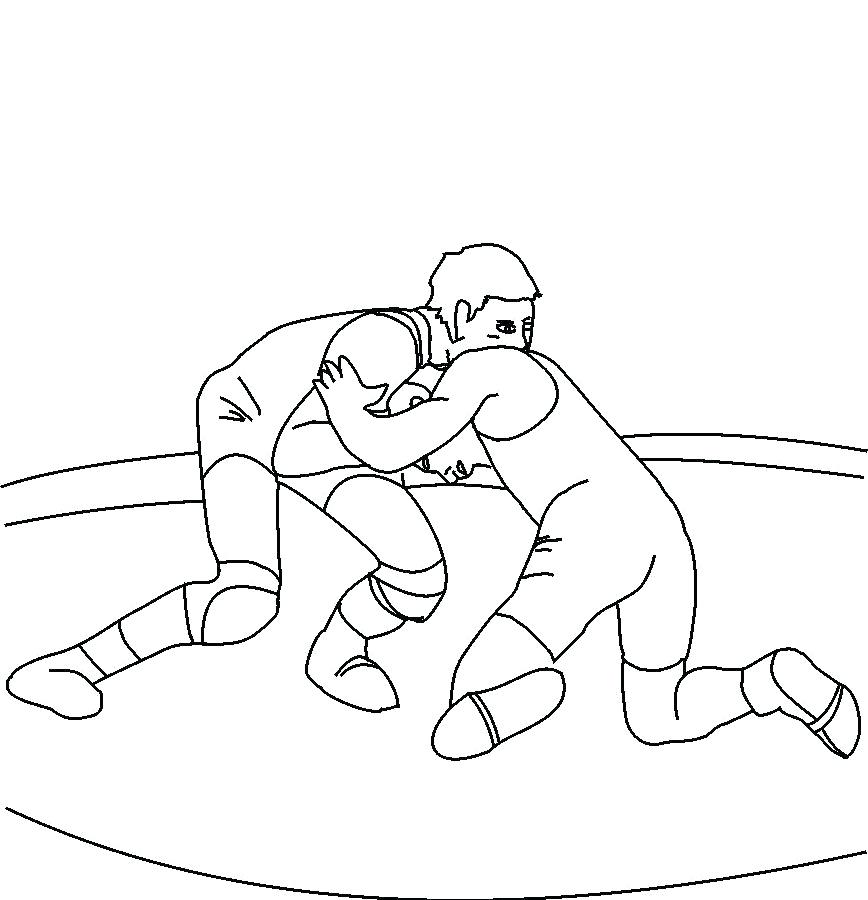 868x900 High School Wrestling Coloring Pages Wrestlers Coloring Pages