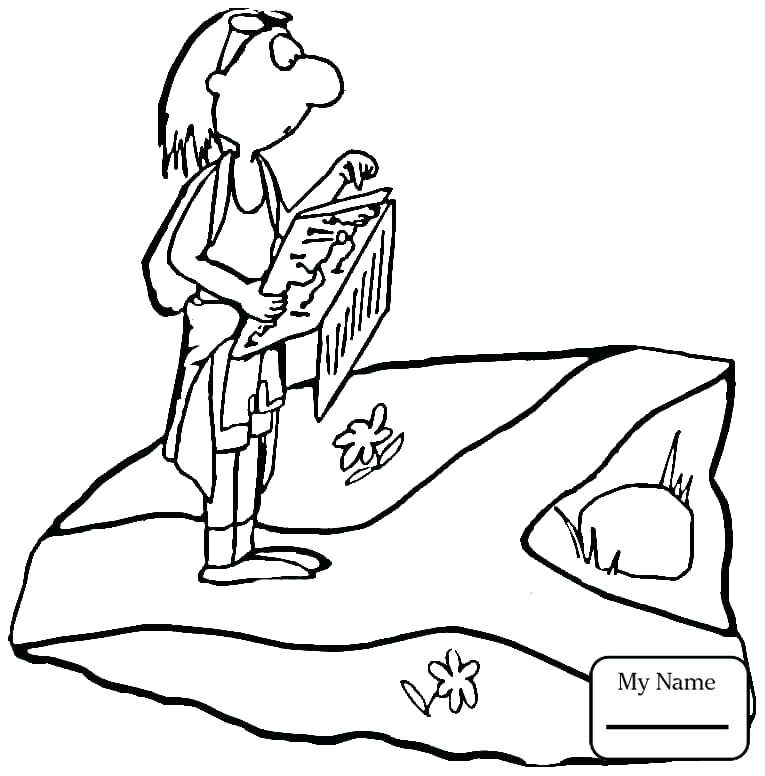 Hiking Coloring Pages