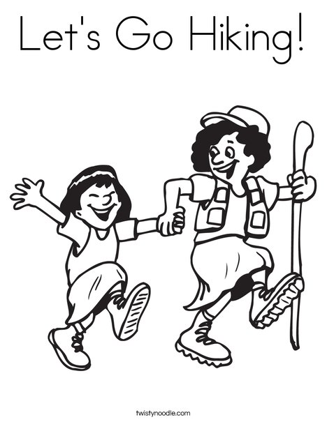 468x605 Let's Go Hiking Coloring Page