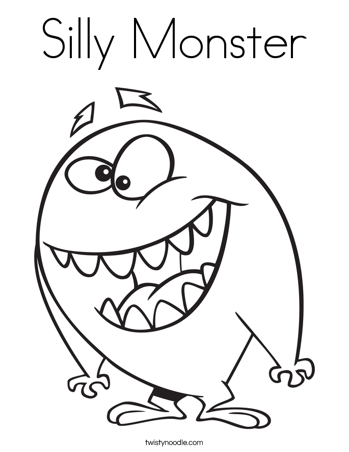 685x886 Silly Monster Coloring Page