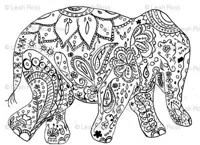 400x291 Best Y Blank Pattern Elephants Images On Coloring