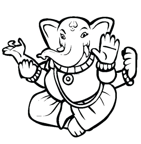 600x612 Hindu Coloring Pages