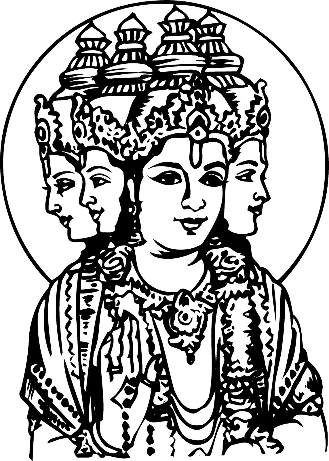 1143x1600 Hindu God Coloring Pages Free For Kids Fair Wagashiya