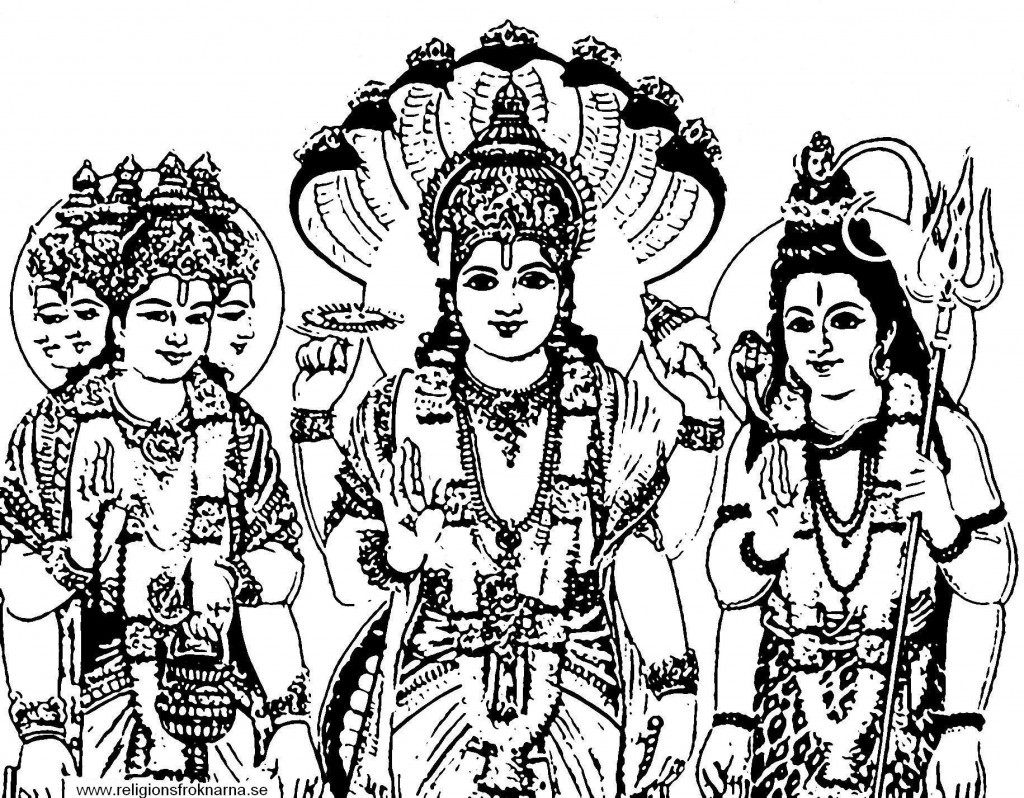 1024x798 Hindu Mythology Gods And Goddesses Printable Coloring Pages