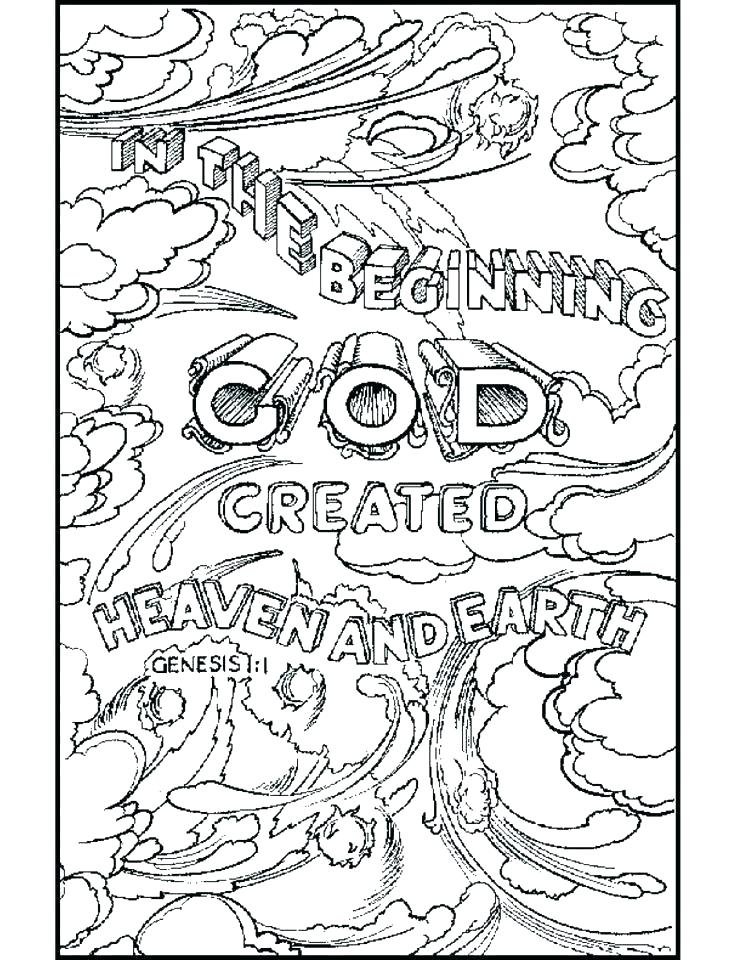 736x960 God Created Everything Coloring Pages