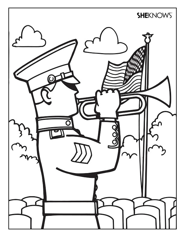 612x792 Memorial Day Soldier Coloring Pages