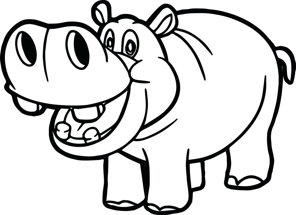 1024x744 Free Printable Hippo Coloring Pages