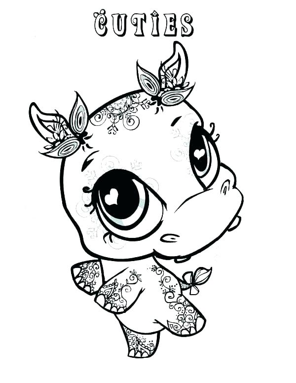 600x776 Hippopotamus Coloring Pages Hippopotamus Coloring Page Baby Hippo