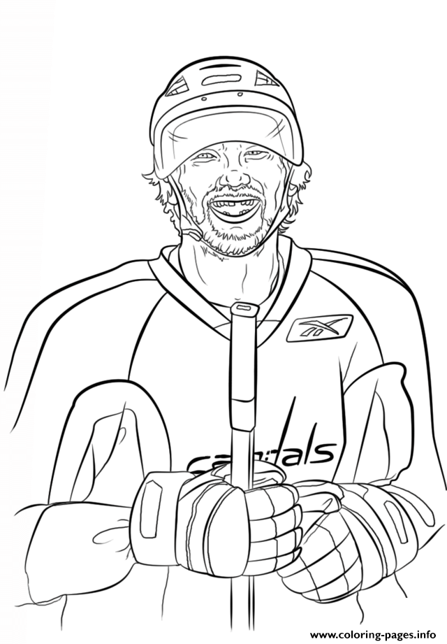 640x921 Alex Ovechkin Nhl Hockey Sport Coloring Pages Printable