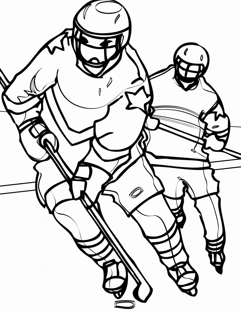 927x1200 Hockey Coloring Pages Birthday Printable