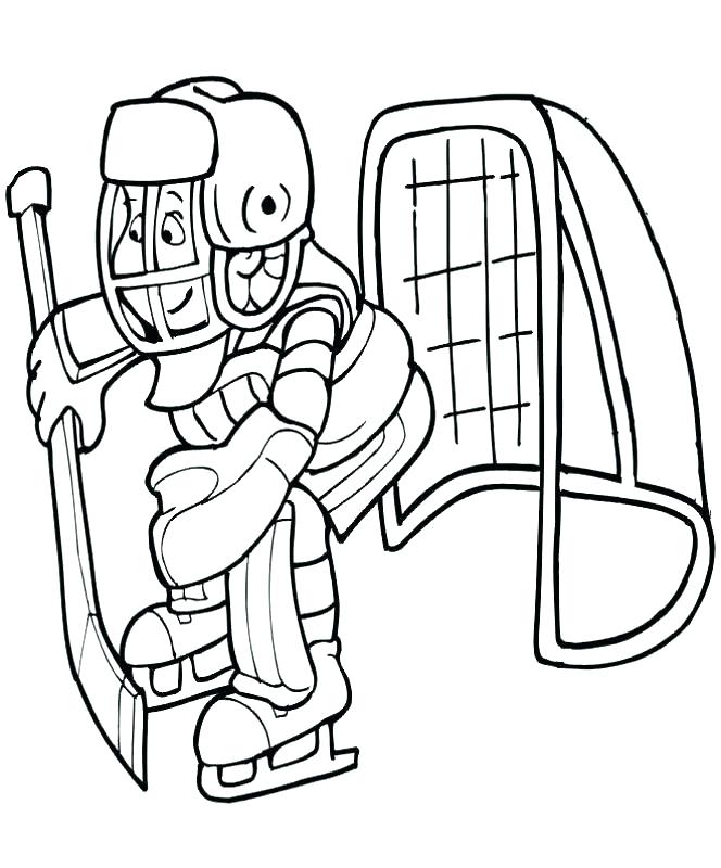 664x800 Ice Hockey Colouring Pictures Goalie Coloring Pages Detailed